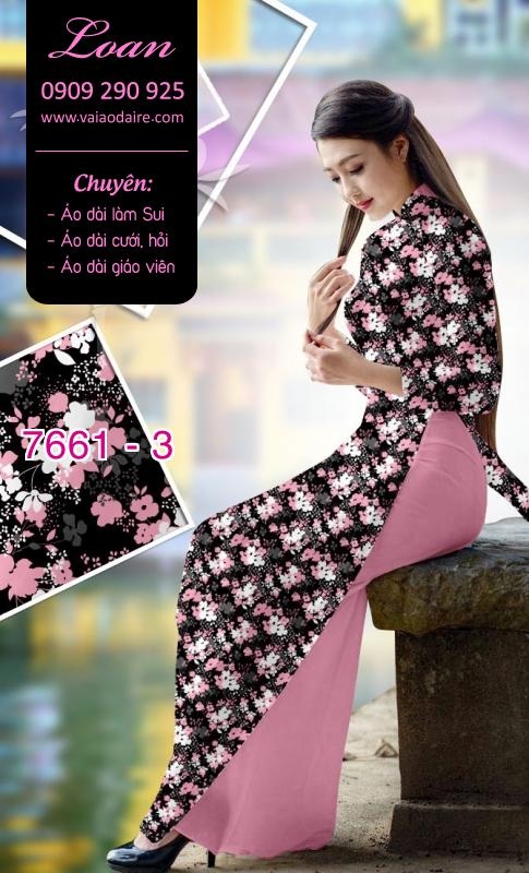 Vải áo dài hoa toàn thân