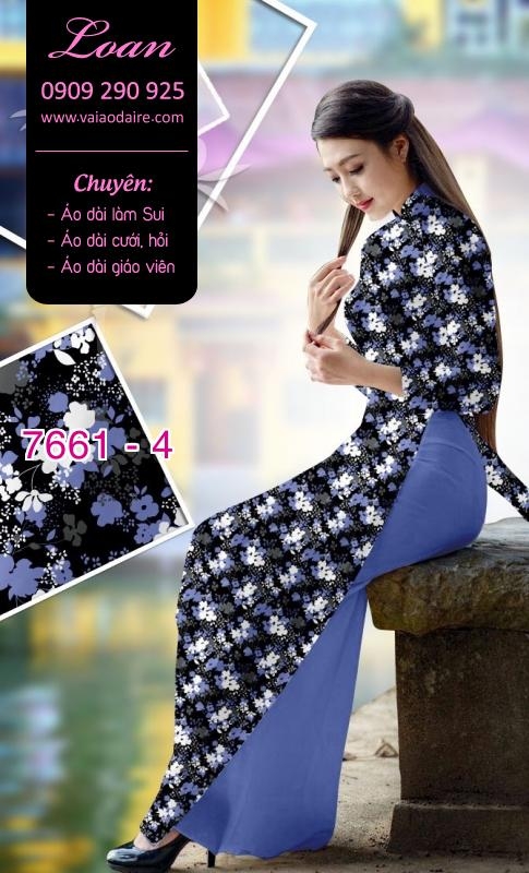 Vải áo dài hoa toàn thân