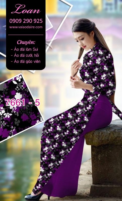 Vải áo dài hoa toàn thân