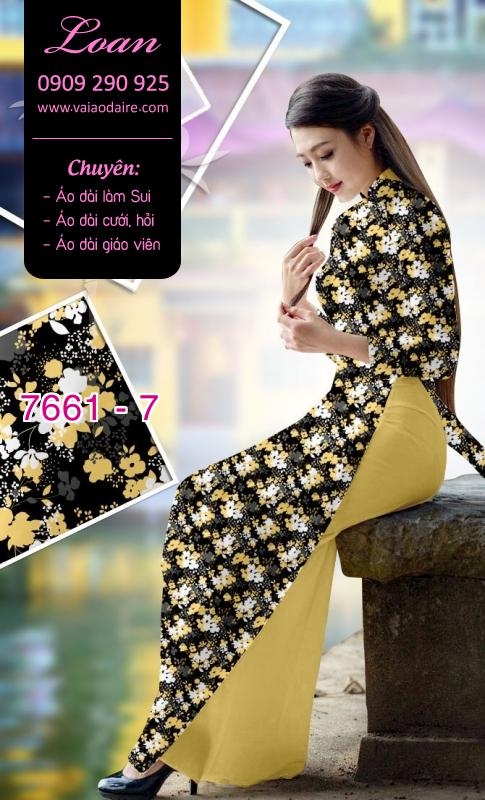 Vải áo dài hoa toàn thân