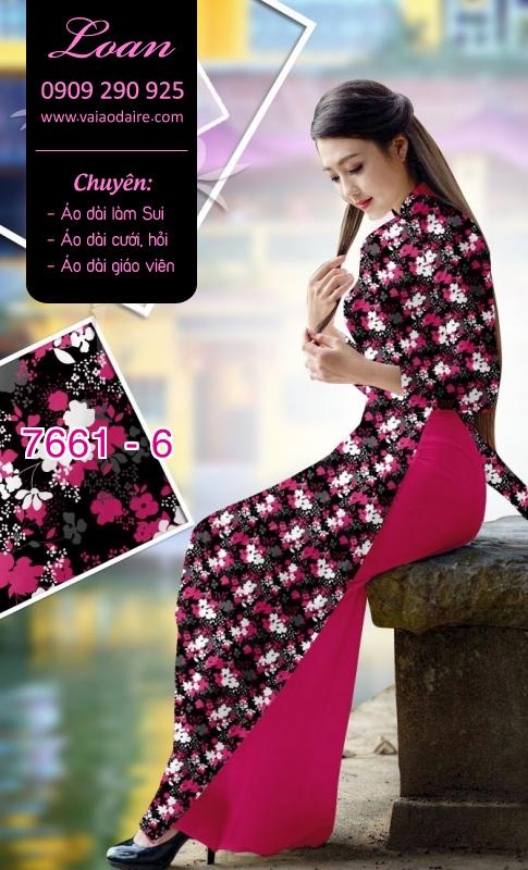 Vải áo dài hoa toàn thân