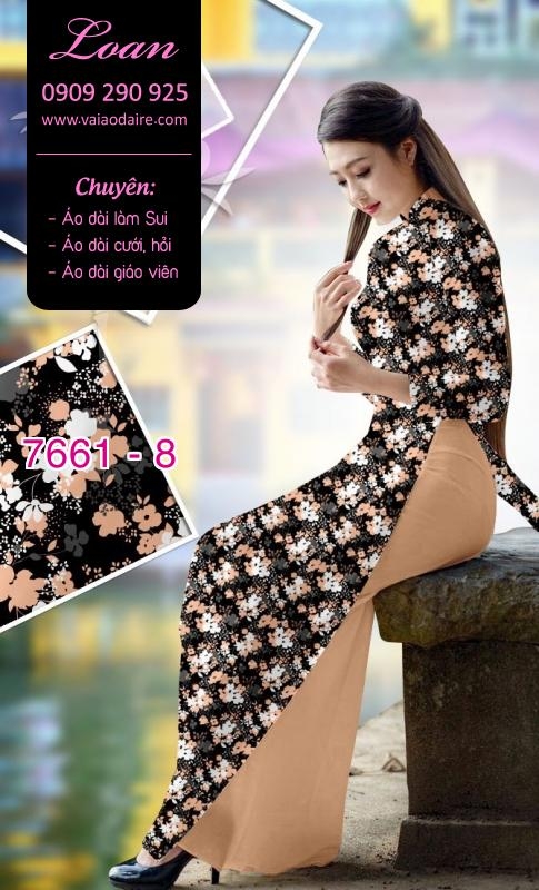Vải áo dài hoa toàn thân