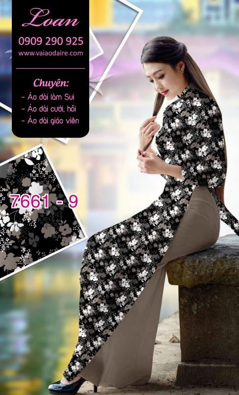Vải áo dài hoa toàn thân
