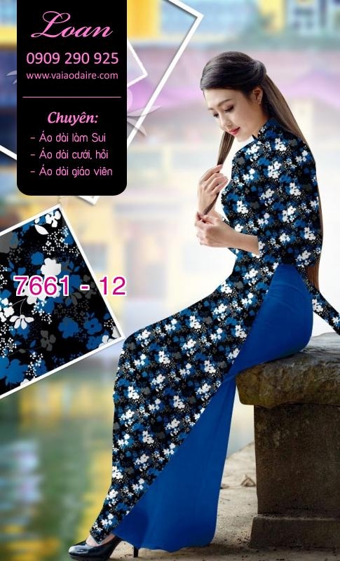 Vải áo dài hoa toàn thân