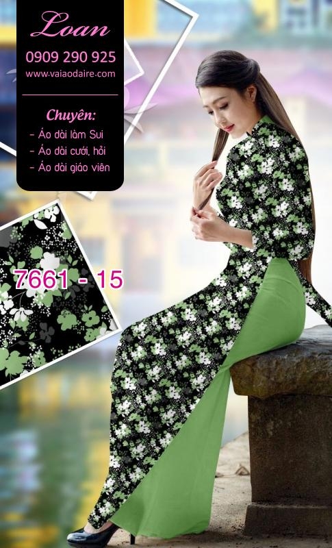Vải áo dài hoa toàn thân