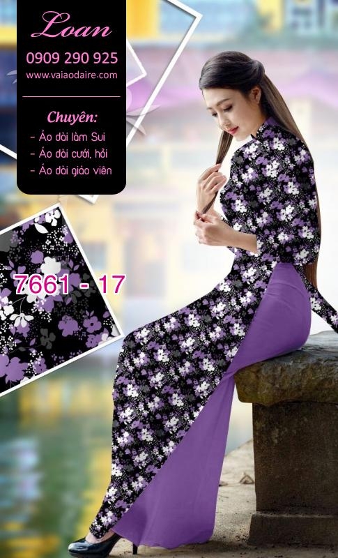 Vải áo dài hoa toàn thân