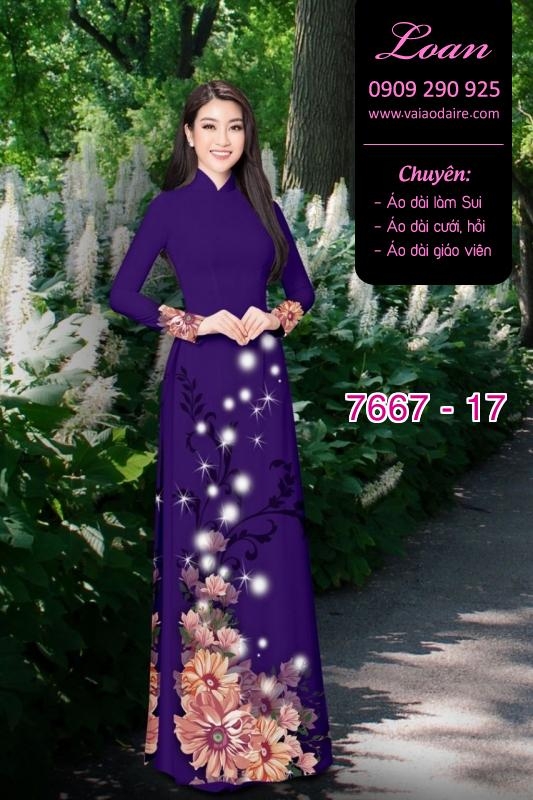 Vải áo dài hoa 3D