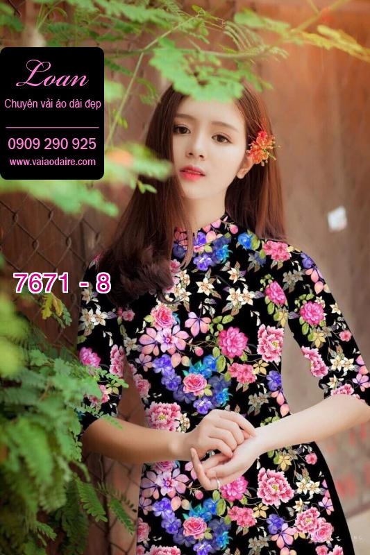 Vải áo dài hoa nhí Vải áo dài hoa nhí
