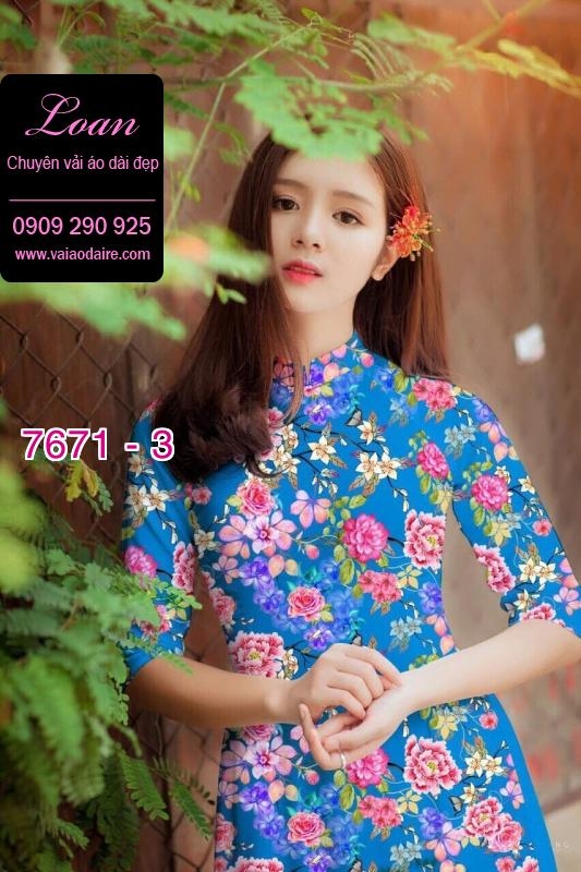 Vải áo dài hoa nhí Vải áo dài hoa nhí