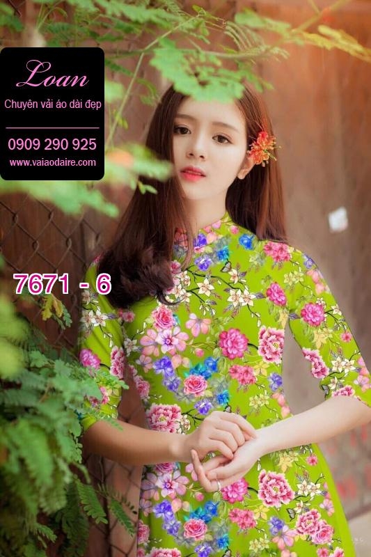 Vải áo dài hoa nhí Vải áo dài hoa nhí