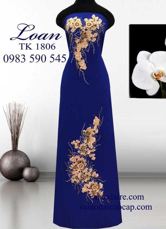 Vải áo dài kết hoa