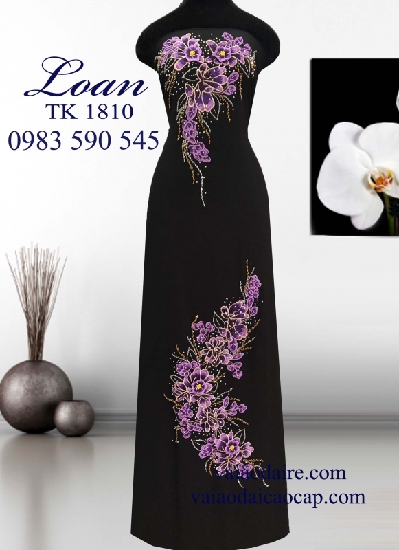 Vải áo dài kết hoa