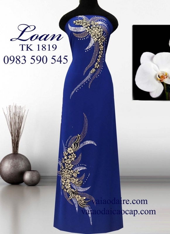 Vải áo dài kết hoa