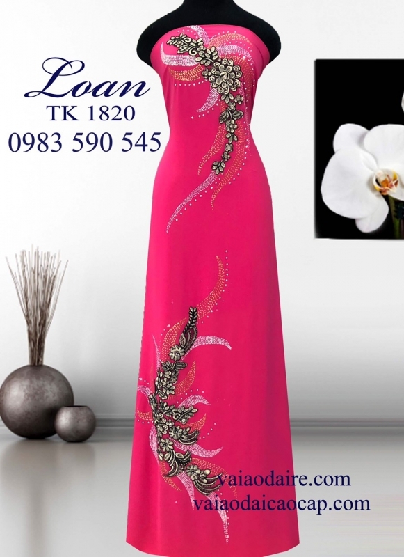 Vải áo dài kết hoa