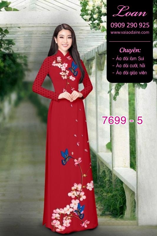 Vải áo dài hoa dây Vải áo dài hoa dây