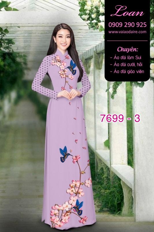 Vải áo dài hoa dây Vải áo dài hoa dây