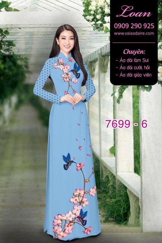 Vải áo dài hoa dây Vải áo dài hoa dây