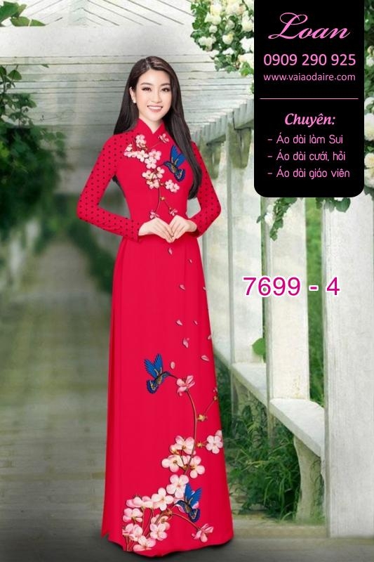 Vải áo dài hoa dây Vải áo dài hoa dây