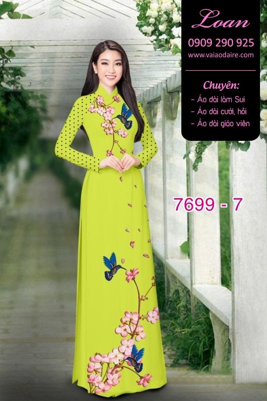 Vải áo dài hoa dây Vải áo dài hoa dây