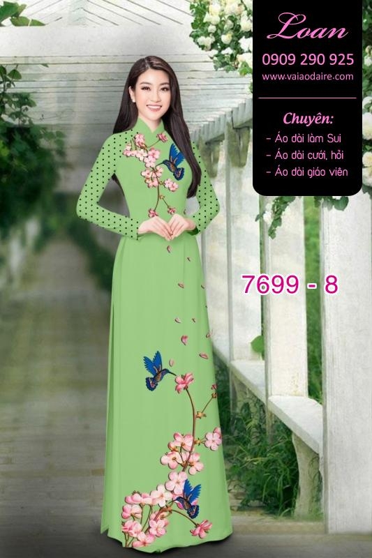 Vải áo dài hoa dây Vải áo dài hoa dây