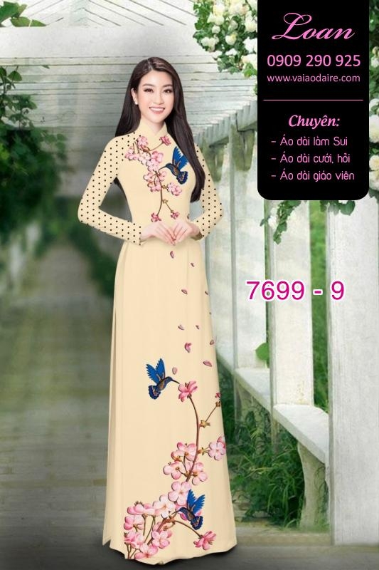 Vải áo dài hoa dây Vải áo dài hoa dây