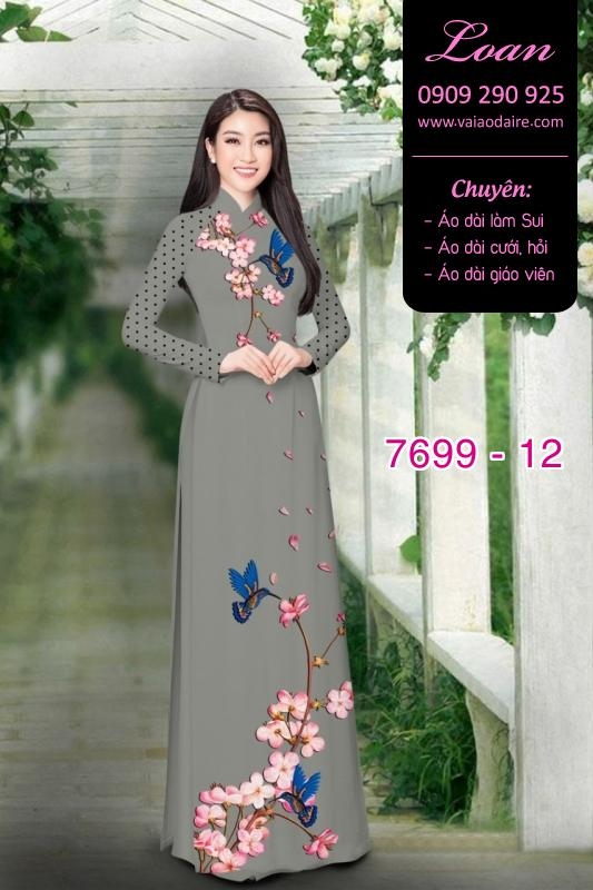 Vải áo dài hoa dây Vải áo dài hoa dây