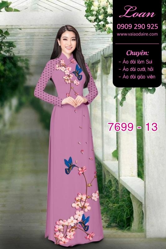 Vải áo dài hoa dây Vải áo dài hoa dây