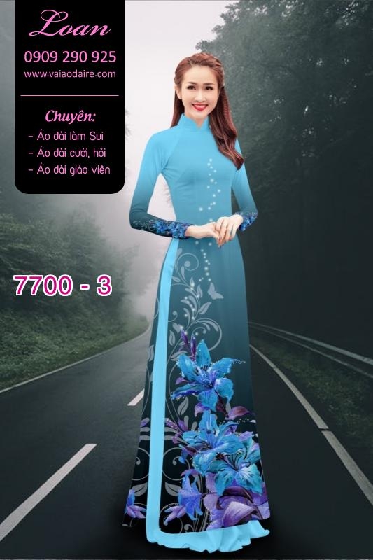 Vải áo dài hoa 3D Vải áo dài hoa 3D