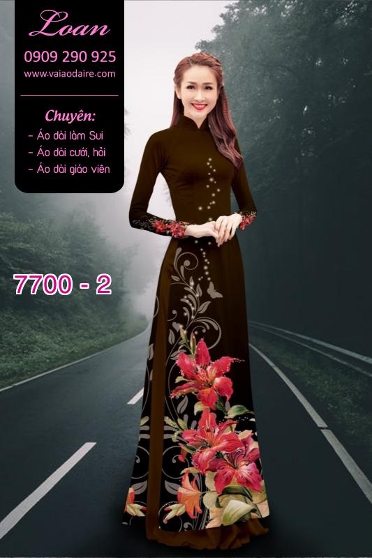 Vải áo dài hoa 3D Vải áo dài hoa 3D