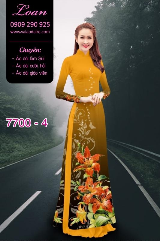 Vải áo dài hoa 3D Vải áo dài hoa 3D