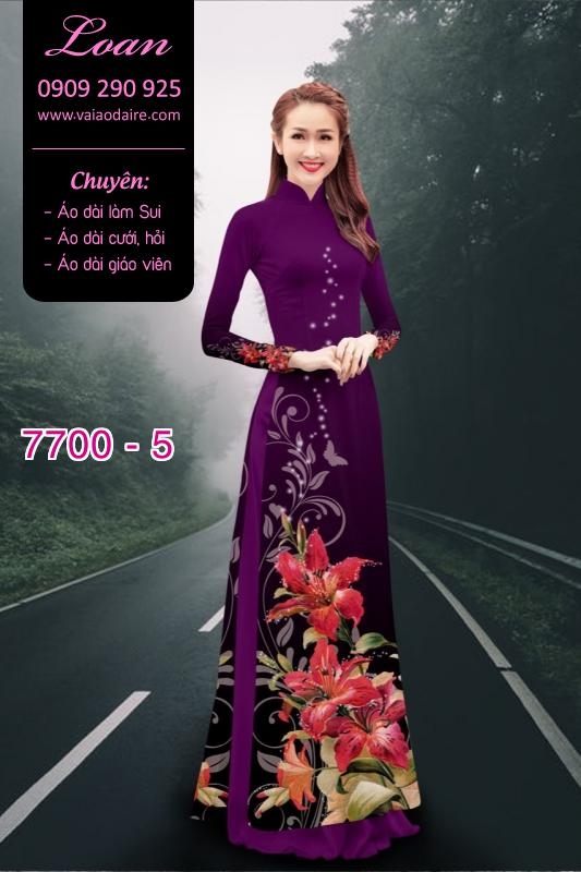 Vải áo dài hoa 3D Vải áo dài hoa 3D