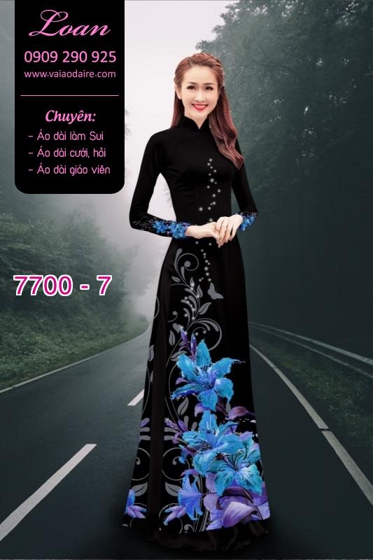 Vải áo dài hoa 3D Vải áo dài hoa 3D
