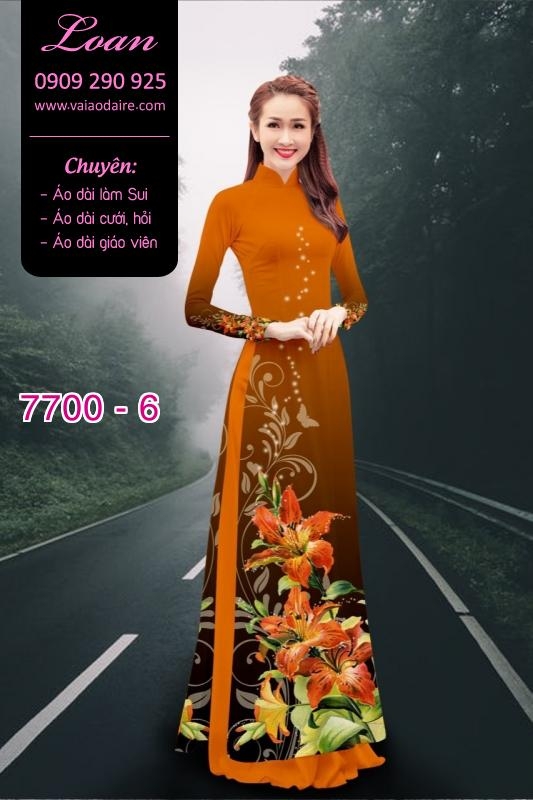 Vải áo dài hoa 3D Vải áo dài hoa 3D
