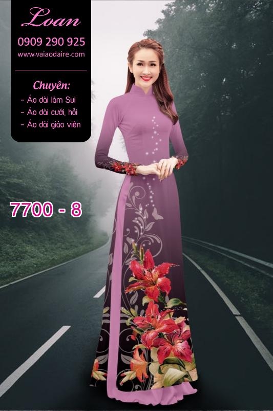 Vải áo dài hoa 3D Vải áo dài hoa 3D