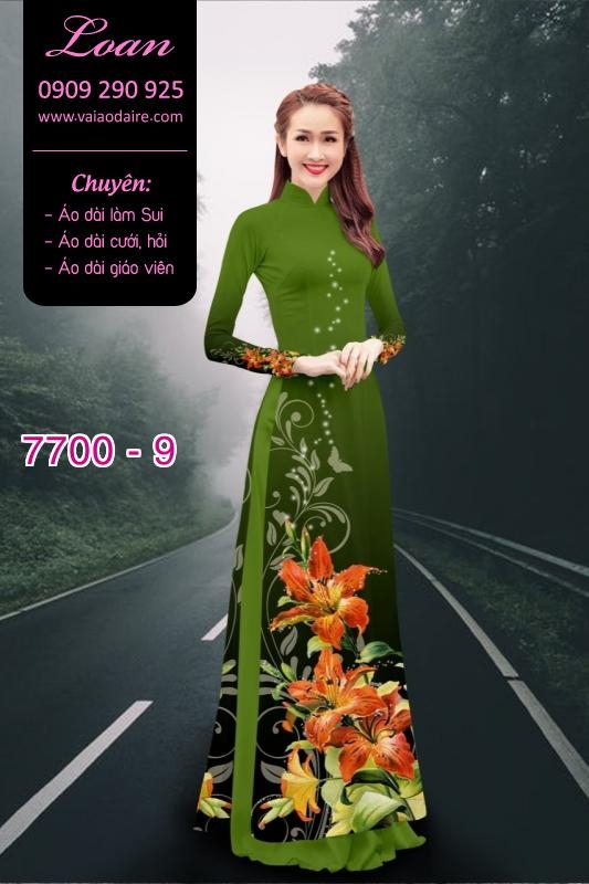 Vải áo dài hoa 3D Vải áo dài hoa 3D