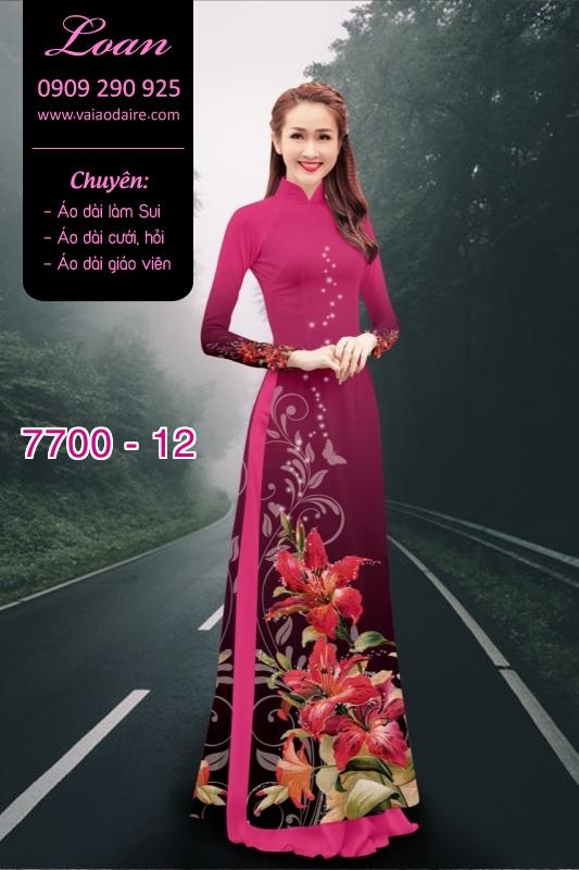 Vải áo dài hoa 3D Vải áo dài hoa 3D