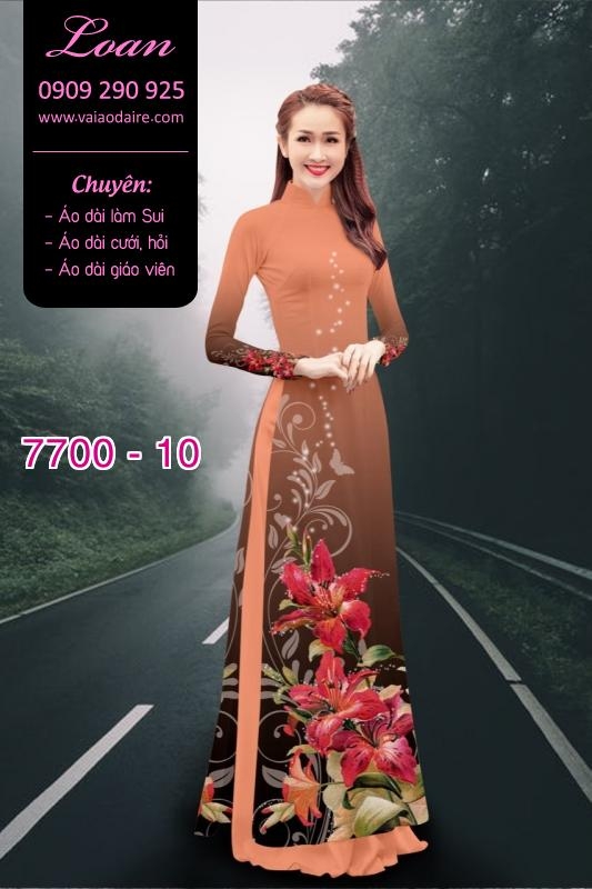 Vải áo dài hoa 3D Vải áo dài hoa 3D