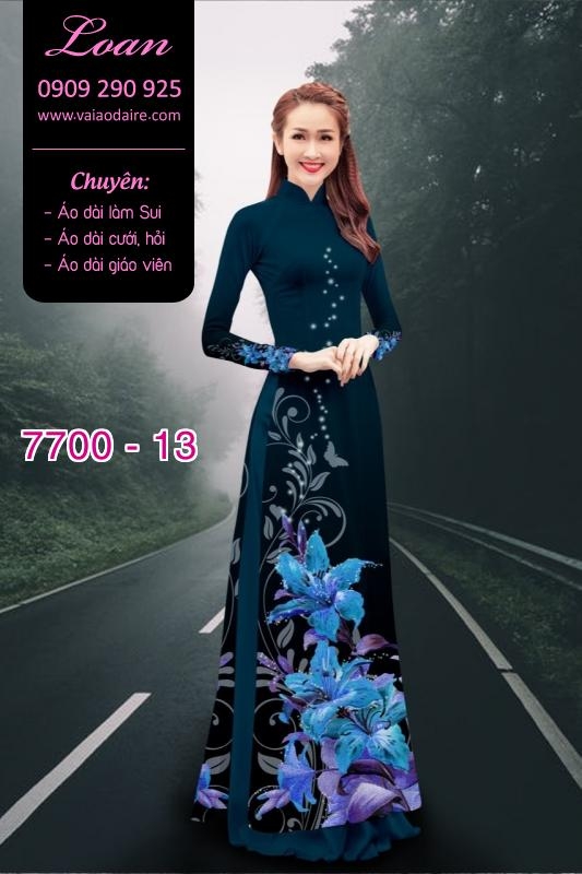 Vải áo dài hoa 3D Vải áo dài hoa 3D