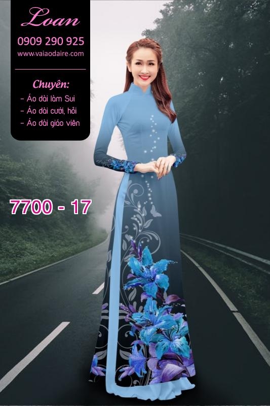 Vải áo dài hoa 3D Vải áo dài hoa 3D