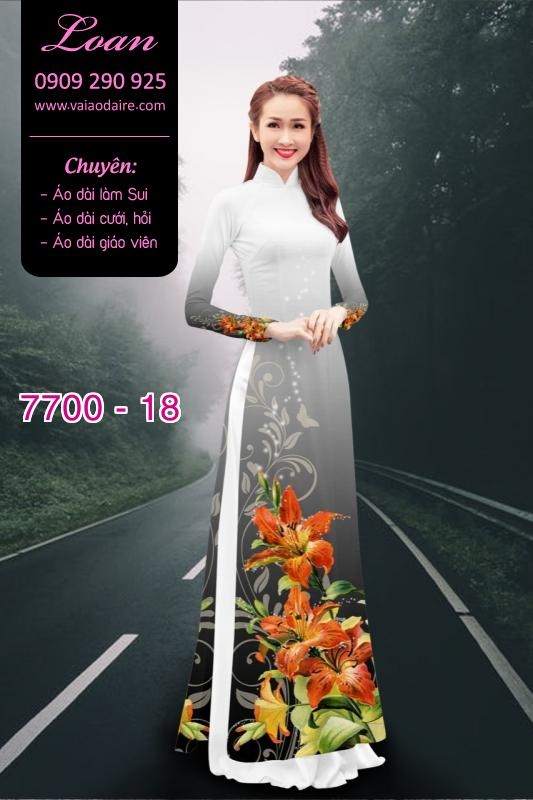 Vải áo dài hoa 3D Vải áo dài hoa 3D