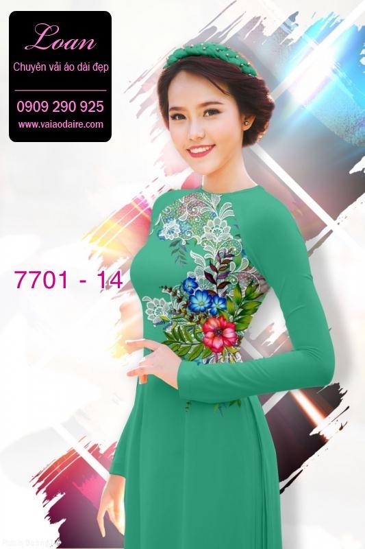 Vải áo dài hoa 3D