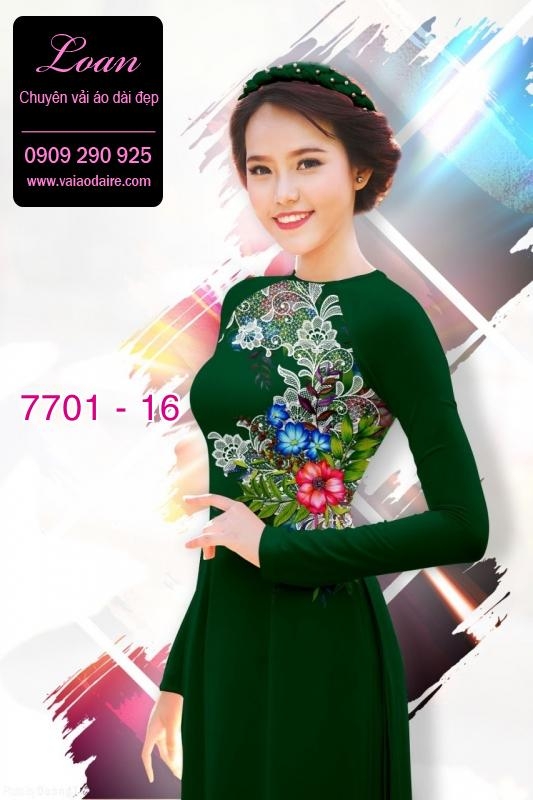 Vải áo dài hoa 3D