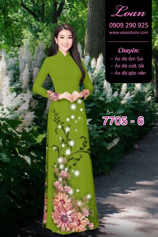 Vải áo dài hoa Sen