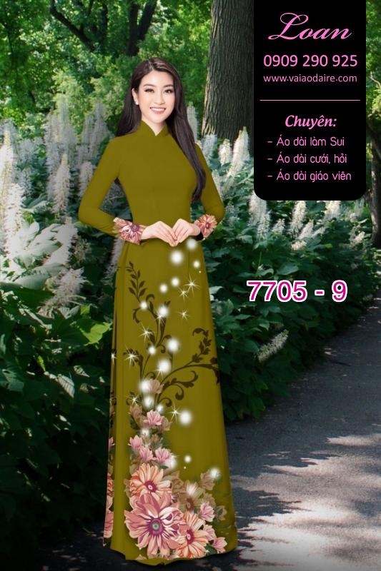Vải áo dài hoa Sen