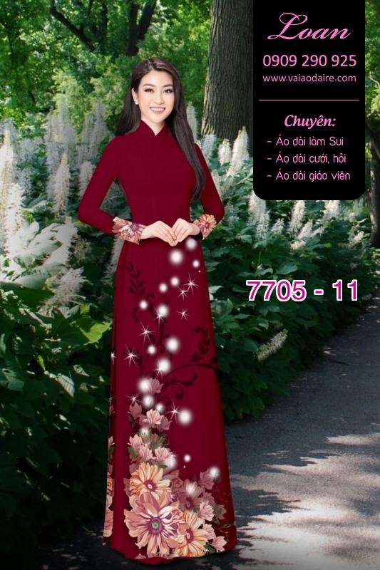 Vải áo dài hoa Sen