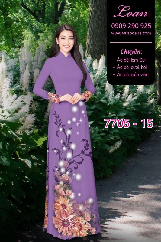 Vải áo dài hoa Sen