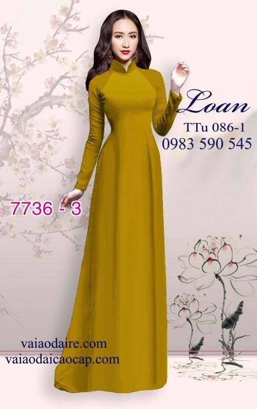 Vải áo dài trơn màu vàng bò Vải áo dài trơn màu vàng bò