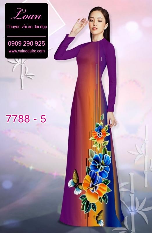 Vải áo dài hoa 3D