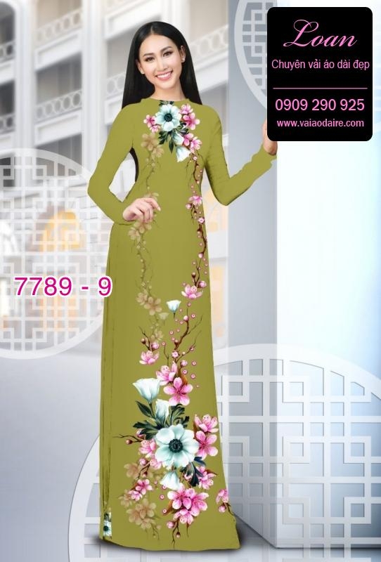 Vải áo dài hoa 3D