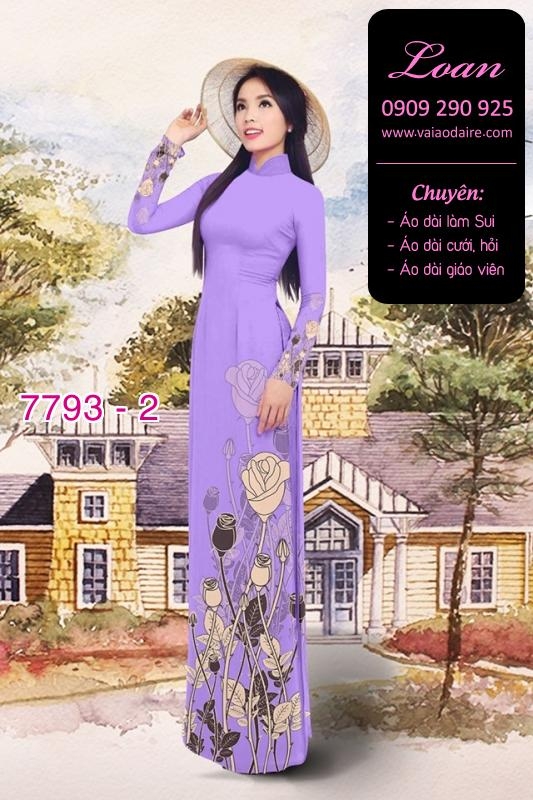 Vải áo dài hoa Hồng